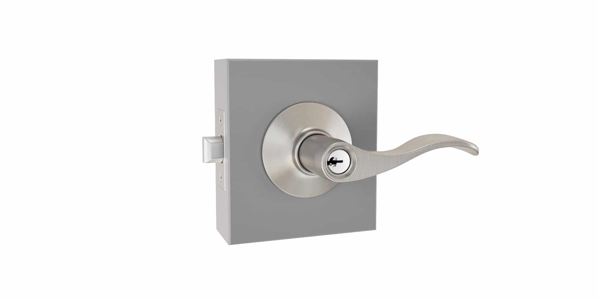 3D rendering of a Schlage Lock for use in ecommerce white-background product applications