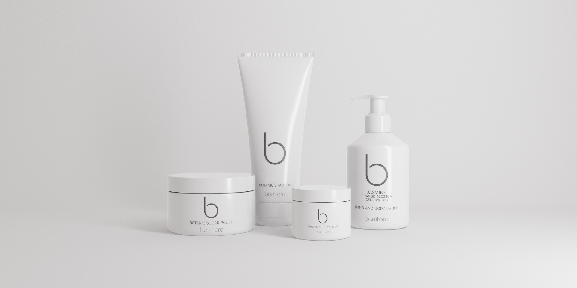 3D rendering of Bamford cosmetics
